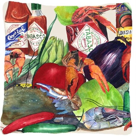 Carolines Treasures Carolines Treasures 8540-1PW1414 Louisiana Spices Indoor & Outdoor Fabric Decorative Pillow 8540-1PW1414
